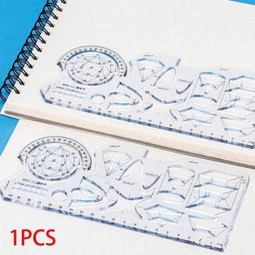 Многофункциональная геометрическая линейка для рисования математики.