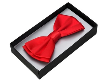 MUSZKA + PUDEŁKO Mucha Męska do Garnituru Czerwona GREG mu23