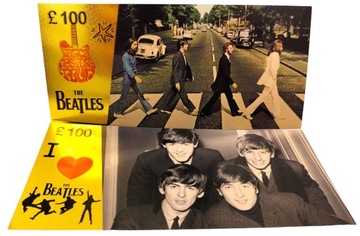 Уникальная позолоченная коллекционная банкнота THE BEATLES в ПОДАРОК