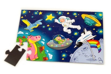 Puzzle magnetyczne klocki magnes KOSMOS 21 el