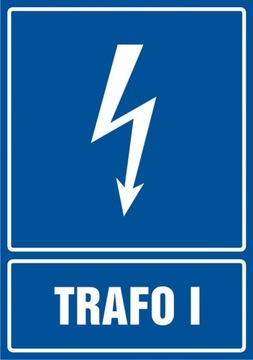 Trafo 1 znak elektryczny FOLIA 5,2x7,4