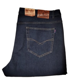БРЮКИ 7XL БОЛЬШИЕ СТРЕЙЧ, КЛАССИЧЕСКАЯ ТЕМНАЯ ТАЛИЯ, 130 СМ