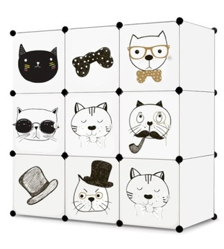Szafka Nowoczesna KIDS BOX modułowa dziecięca 9x na zabawki