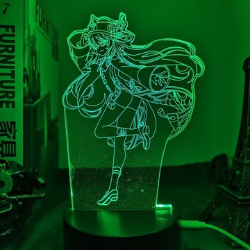 GENSHIN IMPACT 3D Led Name Подарочный ночник