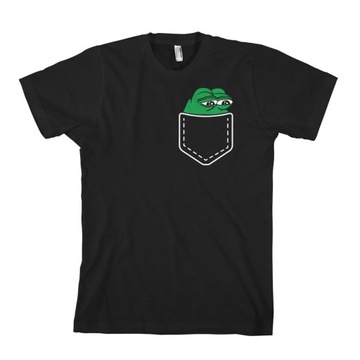 SMUTNA ŻABA sad frog pepe kieszeń męskaXL