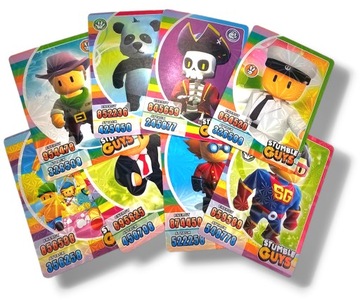KARTY STUMBLE GUYS KOLEKCJONERSKIE 144 szt DUŻY ZESTAW 18 SASZETEK box XL