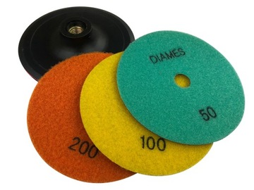 СУХОЙ ПОЛИРОВАЛЬНЫЙ ДИСК GRES 125 50 100 200 РУЧКА M14