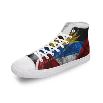 espadryle Antigua i Barbuda Flag wysokie buty brez