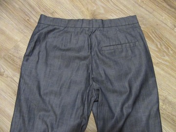 COS szare stalowe lekko melanżowe spodnie 100% bawełna _ 36 / S