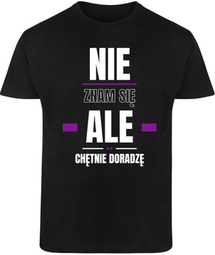 T-SHIRT MĘSKI NA PREZENT ŚMIESZNA ZABAWNA KOSZULKA CZARNA R-3XL A115