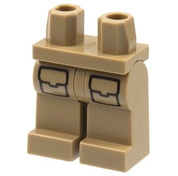 LEGO Nogi, nóżki - 970c00pb1214 - Dark Tan