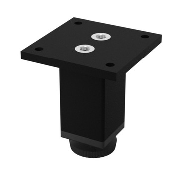ALUMINIOWA NÓŻKA MEBLOWA 60 MM CZARNA REGULOWANA
