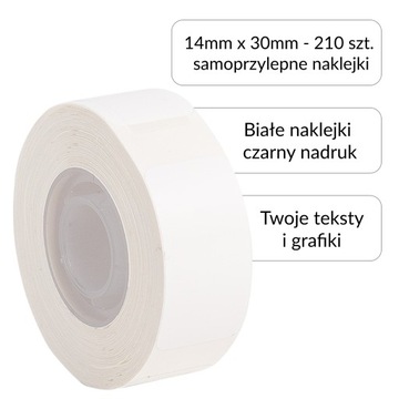 Phomemo etykiety termiczne białe D30S 14x30mm 210