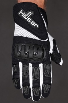 HUSAR MX1 БЕЛЫЕ ТЕКСТИЛЬНЫЕ МОТОЦИКЛОВЫЕ ПЕРЧАТКИ