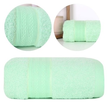 RĘCZNIK BAWEŁNIANY KĄPIELOWY DUŻY 70X140 CHŁONNY BAWEŁNA 100 % ZIELONY