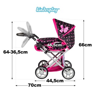 КОЛЯСКА DEEP DOLL GONDOLA 3в1 СУМКА KINDERPLAY ПОСТАЛЬНЫЕ ПРИНАДЛЕЖНОСТИ