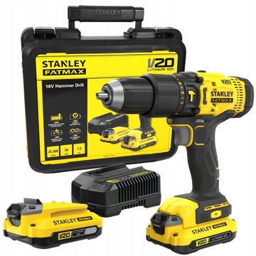 УДАРНАЯ ДРЕЛЬ STANLEY/ПРИВОДНАЯ 18 В 2x1,5 Ач