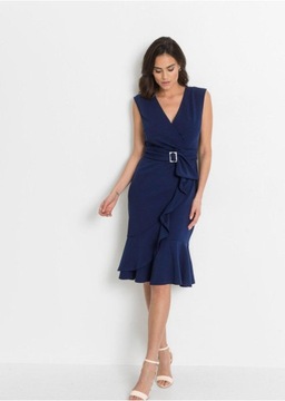 SUKIENKA GRANATOWA KOPERTOWA BONPRIX 44