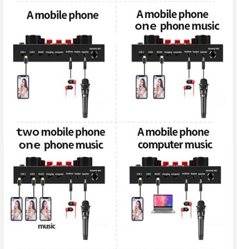 Аудиокарта USB Bluetooth Музыка в прямом эфире