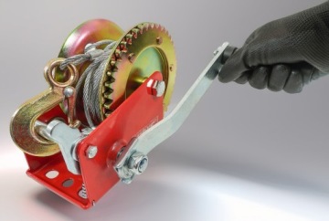 РУЧНАЯ ТРОСОВАЯ ЛЕБЕДКА С РУКОЯТОЧНОЙ ЛЕБЕДКОЙ 454 кг ТРОС 10М ЖЕСТКИЙ