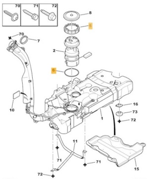 ГАЙКА ТОПЛИВНОГО НАСОСА 207 307 308 407 Partner OE ОРИГИНАЛ НОВЫЙ