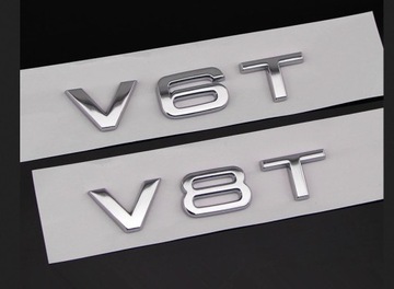 Эмблема-логотип, хромированная надпись, AUDI V8T OEM QUALITY* |AS