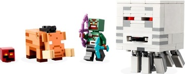 LEGO 21255 MINECRAFT BLOCKS — ЗАСАДКА ПОРТАЛА НИЖНЕГО ХОГЛИНА + СУМКА LEGO