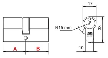 вставка 30/30 М Lob Ares одноключевая система