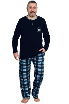 МУЖСКИЕ ПИЖАМЫ БОЛЬШИХ РАЗМЕРОВ ДЛИННЫЕ СП.ПУГОВИЦЫ/КАРМАН