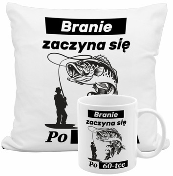 Zestaw Kubek poduszka 60 lat urodziny jubilat solenizant na prezent