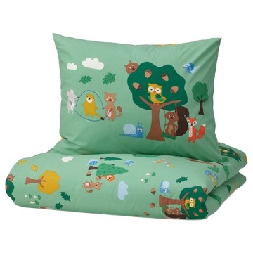IKEA BRUMMIG Komplet pościeli 150X200 ZWIERZĘTA