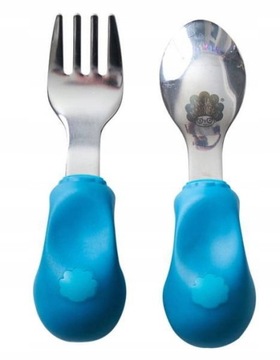 Nana's Manners Sztućce Widelec łyżka Blue ETAP 2