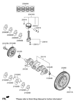 HŘÍDEL OJNICE HYUNDAI I30 KIA CEED XCEED 1.4T G4LD