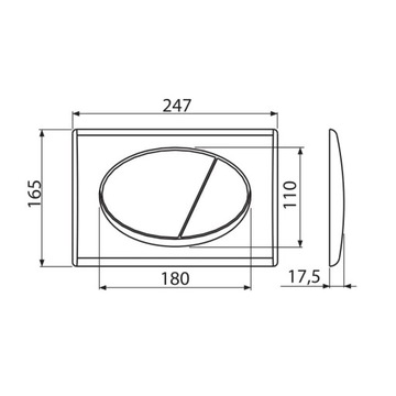 DELFIN PRZYCISK STERUJĄCY PODTYNKOWY BIAŁ-POŁ M70