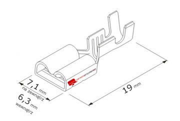 РАЗЪЕМ 6,3 мм 20 разъемов типа «мама» SLEEVE 20 шт.