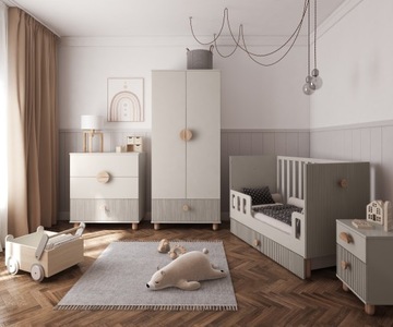 Кашемир Set Loft 4EL GARDROBE SWEED of Brate of Brates Medieside Bed 2in1 120x60 Sz