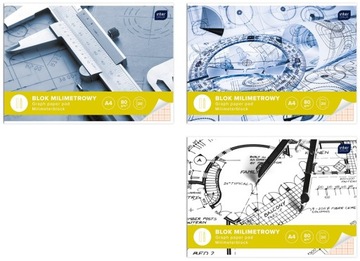 BLOK Z PAPIERU MILIMETROWEGO A4 20 INTERDRUK 5902277170019