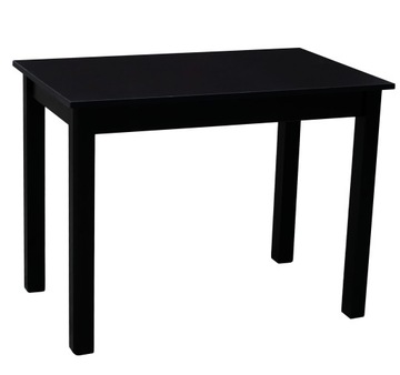 STÓŁ KUCHENNY 90x60 STOLIK CZARNY DREWNO+PŁYTA