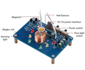 Huśtawka elektromagnetyczna z czujnikiem Halla do złożenia