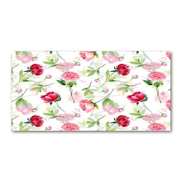 Panel do kuchni Różowe piwonie 140x70 cm + KLEJ