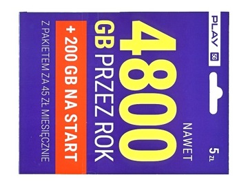 Starter PLAY Formuła 5 zł + 6 GB