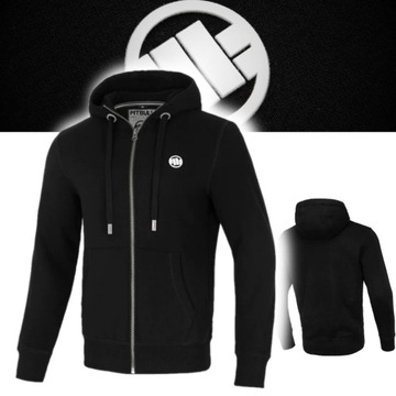 PITBULL BLUZA ROZPINANA Z KAPTUREM NEW LOGO CZARNA ROZMIAR XXL