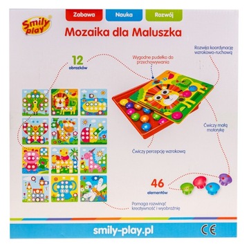 SMILY PLAY Мозаика из пуговиц для малышей, детский пазл, цвета