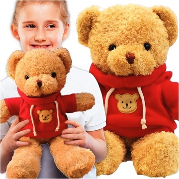 MIŚ MASKOTKA PLUSZAK PRZYTULANKA PLUSZOWY MIŚ W SWETERKU NA PREZENT