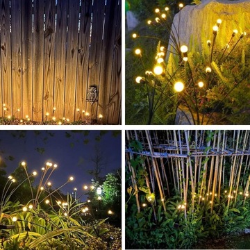 4x солнечные светлячки, садовые лампы 10LED