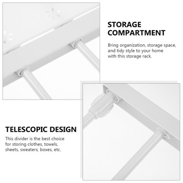 Натяжная полка для гардероба с регулируемым органайзером