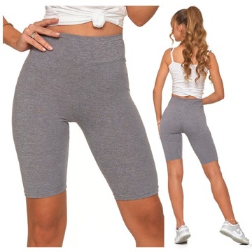 KOLARKI Legginsy Krótkie Damskie KRYJĄCE Getry Wysoki Stan Mocne L/XL MORAJ