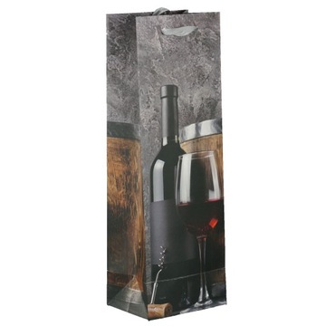 Stylowa torebka prezentowa na wino 36x12 cm