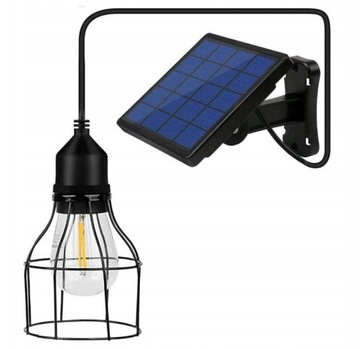 LAMPA OGRODOWA SOLARNA NA TARAS WISZACA KABEL 3 METRY