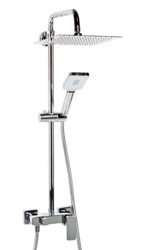 Настенный ДУШЕВОЙ НАБОР Valvex Loft со смесителем и тропическим душем, ХРОМ